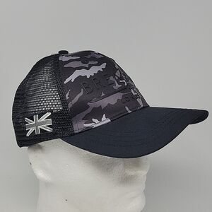 Bremont Watch Camo Hat Cap LONDON "Tested Beyond Endurance" Black Gray Flag